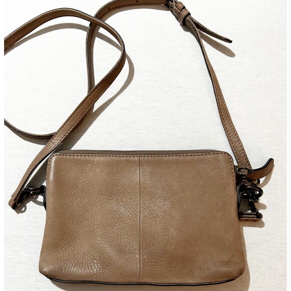 Frye Melissa leather crossbody /wristlet in taupe - Picture 2 of 5